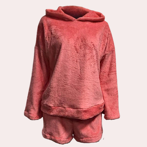Amarae | Women's fleece lounge pajama set with hood