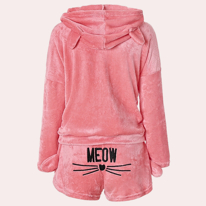 Lune London | Women's fleece lounge pajama set with hood