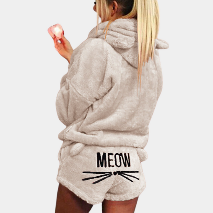 Lune London | Fleece Lounge-Pajama-Set for Women with Hood