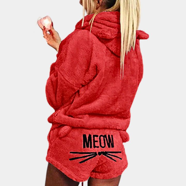Lune London | Women's fleece lounge pajama set with hood