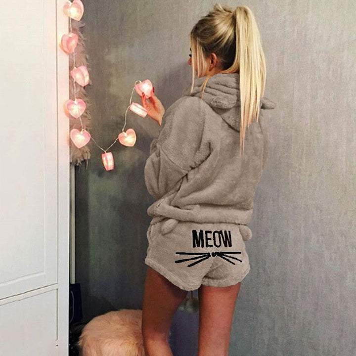 Lune London | Fleece Lounge-Pajama-Set for Women with Hood