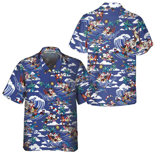 Amarae | Merry Christmas Hawaiian shirt with tropical prints, Unique Christmas shirt, Best Christmas gift idea