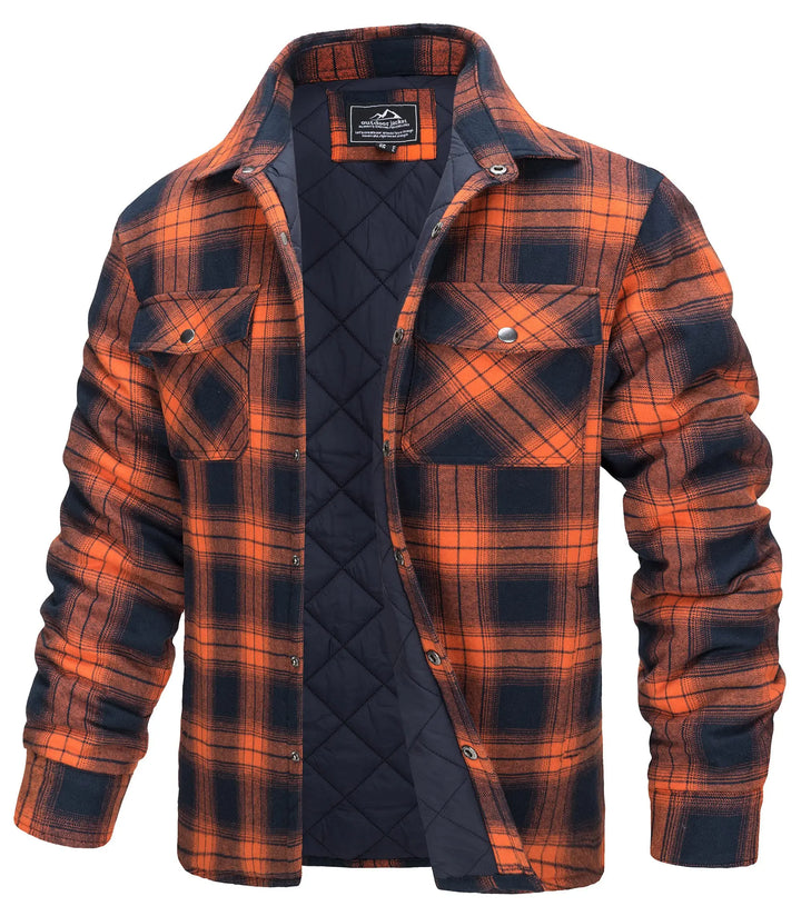 Amarae | Flannel Jacket - Warm winter coat with quilted lining, 5 pockets and adjustable cuffs