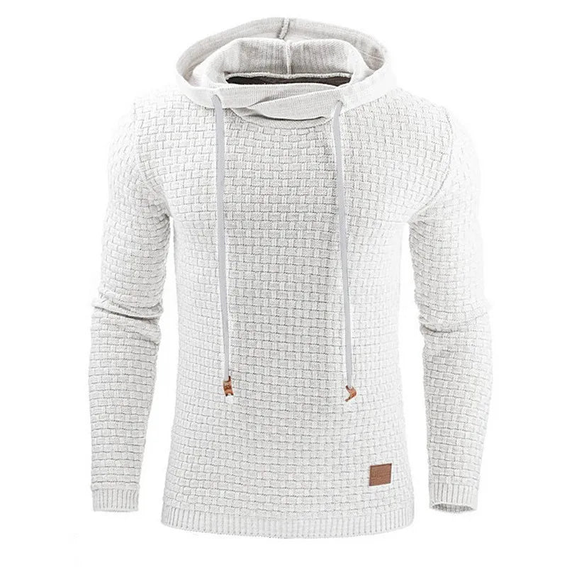 Lune London | Hoodie - Warm knitted sweater with hood, cords, and soft fabric