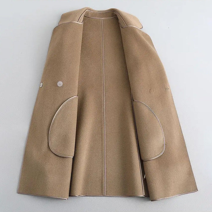 Amarae | Slim Fit Coat - Buckle Wrap Style Knee-Length Winter Coat