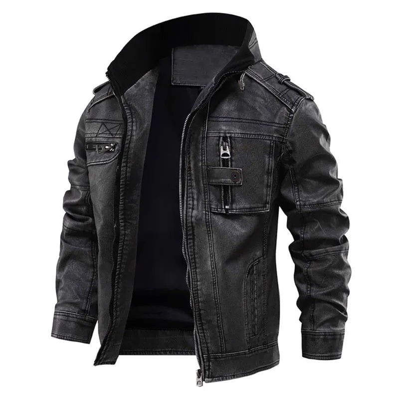 Lune London | Black Leather Jacket with Timeless Vintage Look