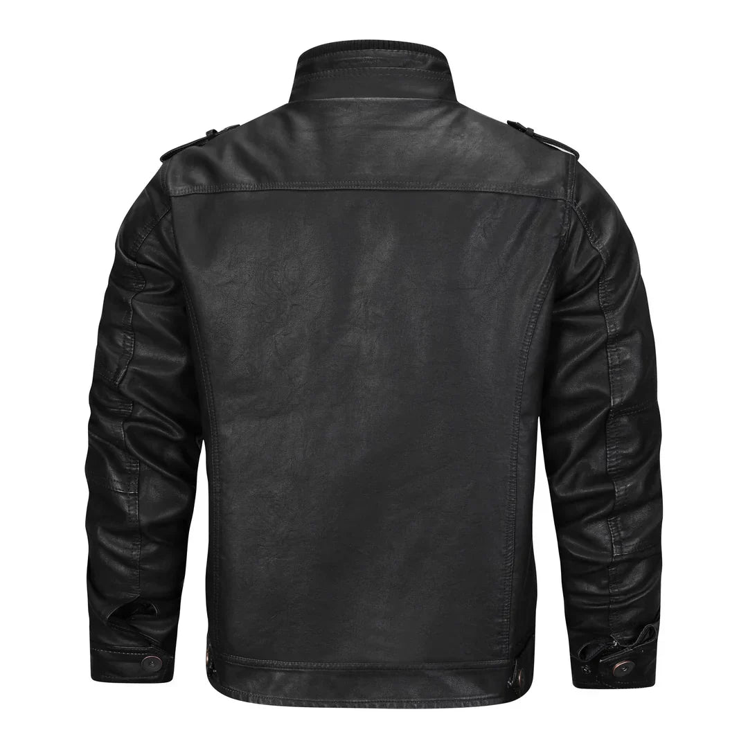 Lune London | Black Leather Jacket with Timeless Vintage Look