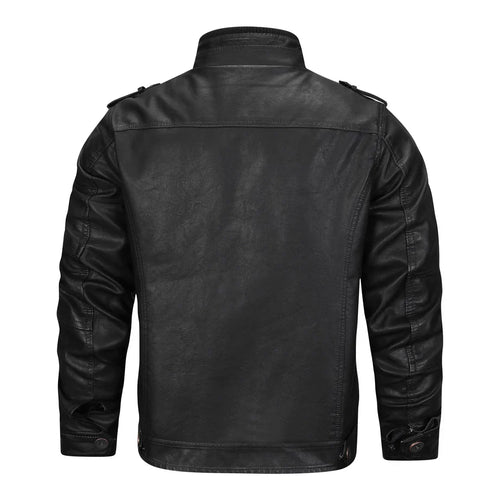 Amarae | Black Leather Jacket with Timeless Vintage Look