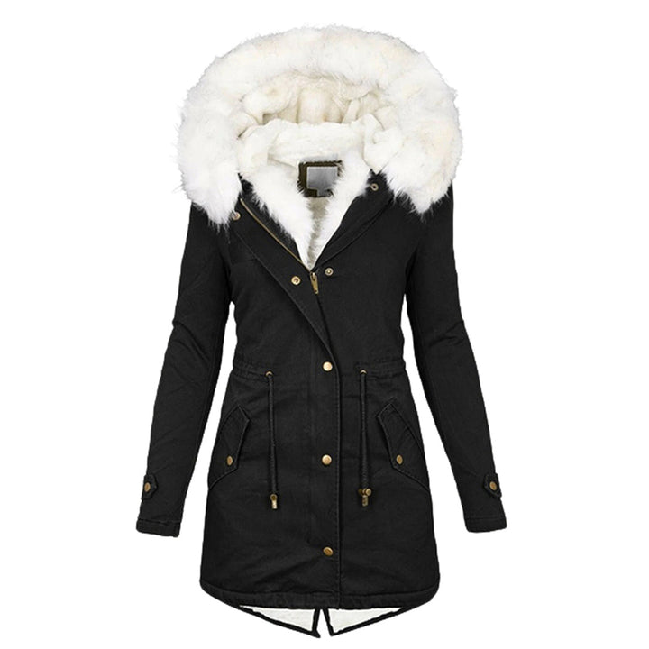 Amarae | Elegant Winter Jacket with Hood and Button Detail