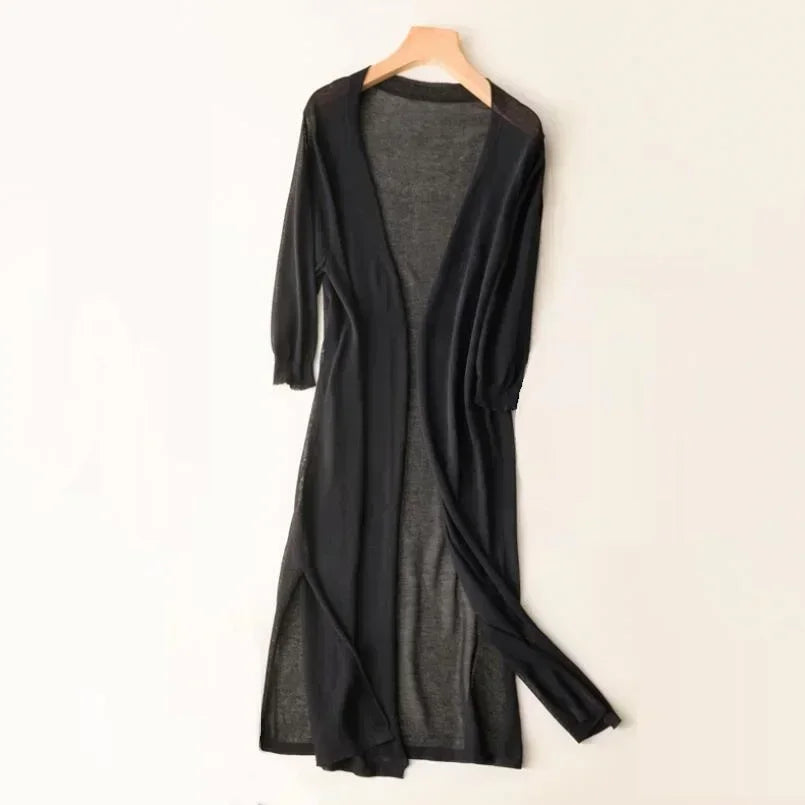 Lune London | Long Open Front Cardigan