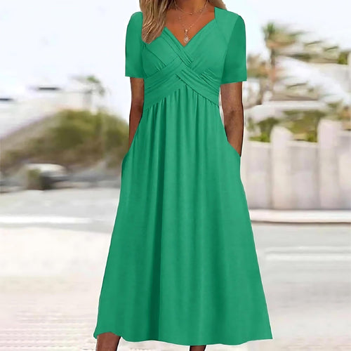 Amarae | Elegant Midi Dress with Belly Coverage