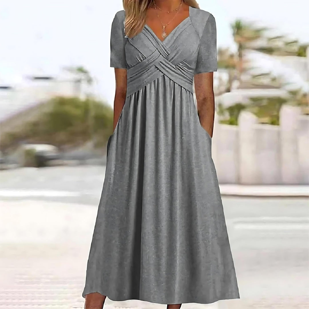 Lune London | Elegant Midi Dress with Belly Coverage