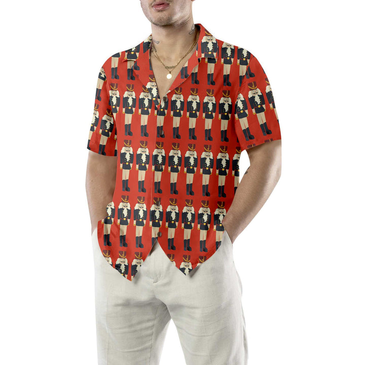 Lune London | Seamless Christmas Nutcracker Print Hawaiian Shirt, fun Christmas shirt, Christmas gift