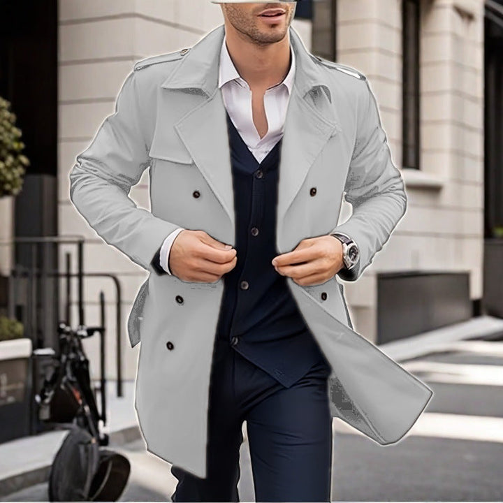 Lune London | Men's Double-button Trench Coat with Practical Pockets