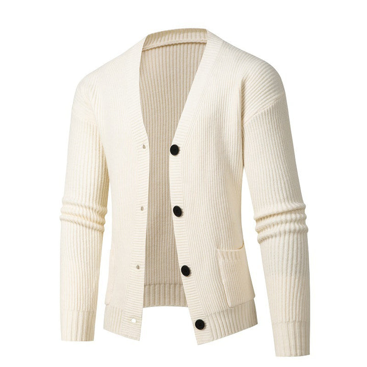 Striped knit jacket for women with a trendy cut and practical pockets Lune London