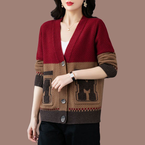 Gilet décontracté pour femmes avec des motifs en câble modernes et des poches pratiques Chic & Stil