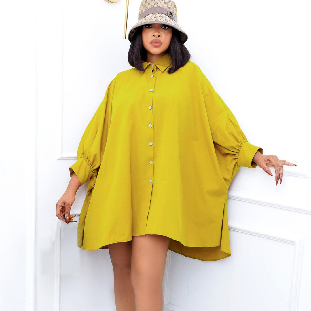 Oversized comfortable blouse shirt for women with balloon sleeves Lune London