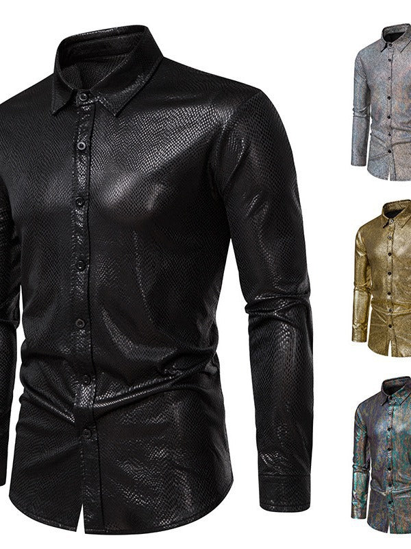 Elegant shirt for men in shiny material with a modern cut Chic and Style