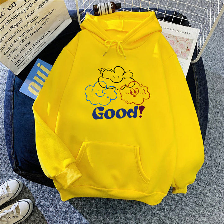 Women's hoodie with playful cloud design Chic & Stil
