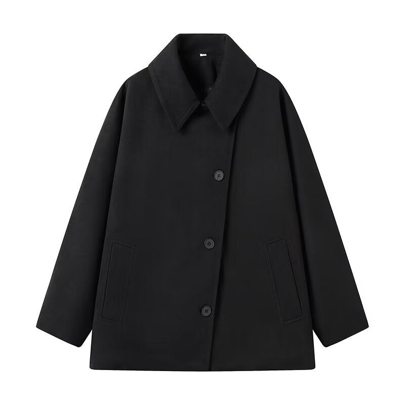 Casual transition jacket for ladies with oversized cut and practical pockets Lune London