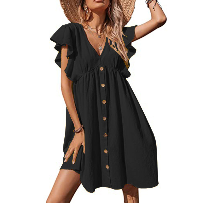 Women A-Line Ruffle Dress Lune London