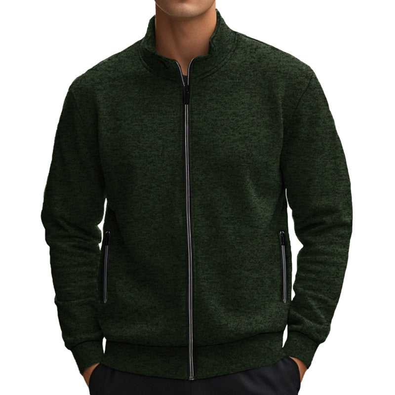 Men's leisure jacket with high collar and reflective zip details Lune London