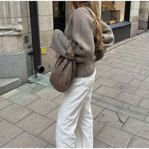 Ladies casual knit cardigan with a nice button placket and practical pockets Amarae