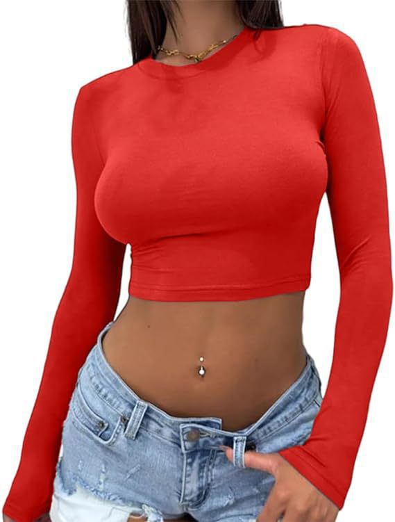 Women's elegant long-sleeved crop top made of skin-friendly material Lune London