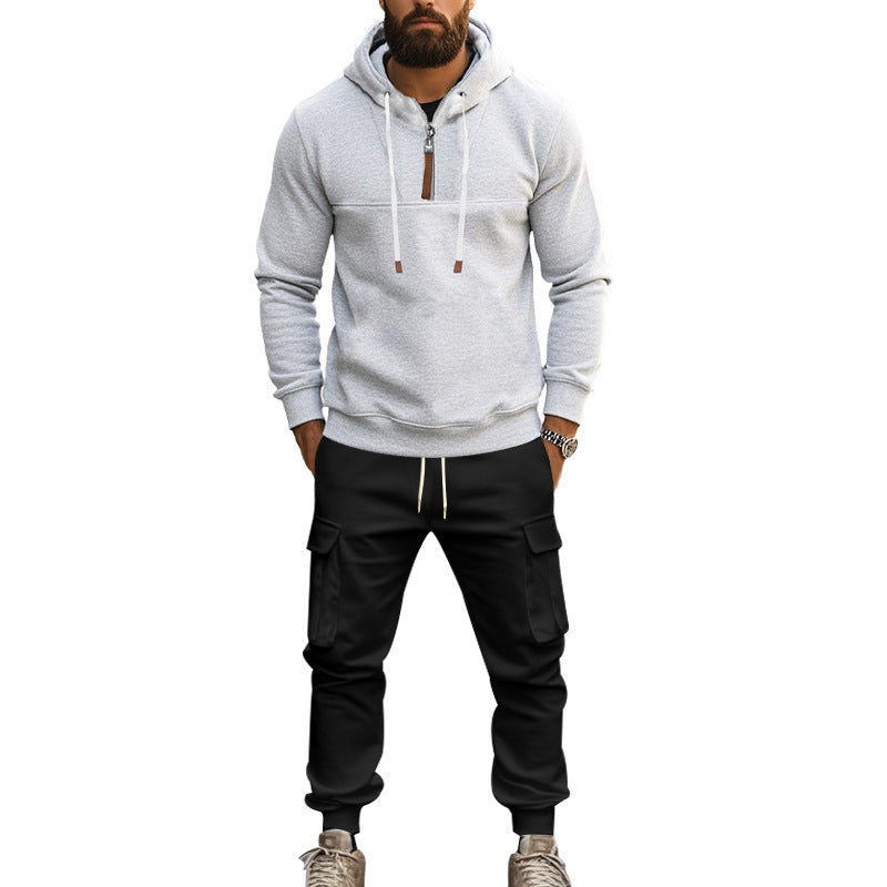 Men's casual hoodie with practical cargo pants Lune London