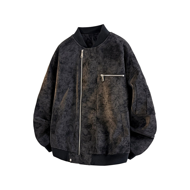 Casual oversized bomber jacket for men made from durable material with handy pockets Lune London
