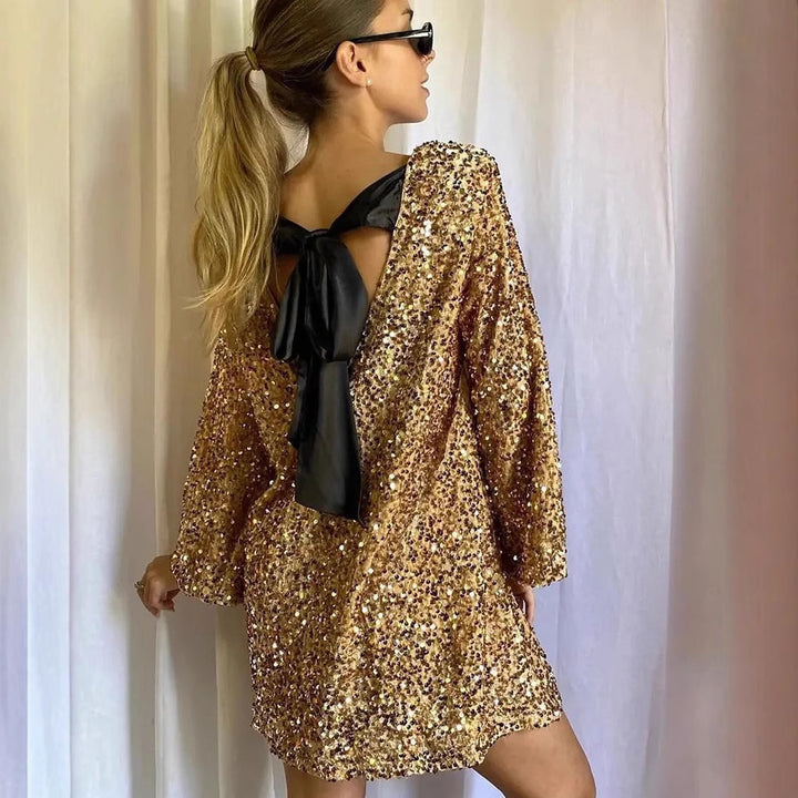 Chic and Stylish Shiny Mini Sequin Dress