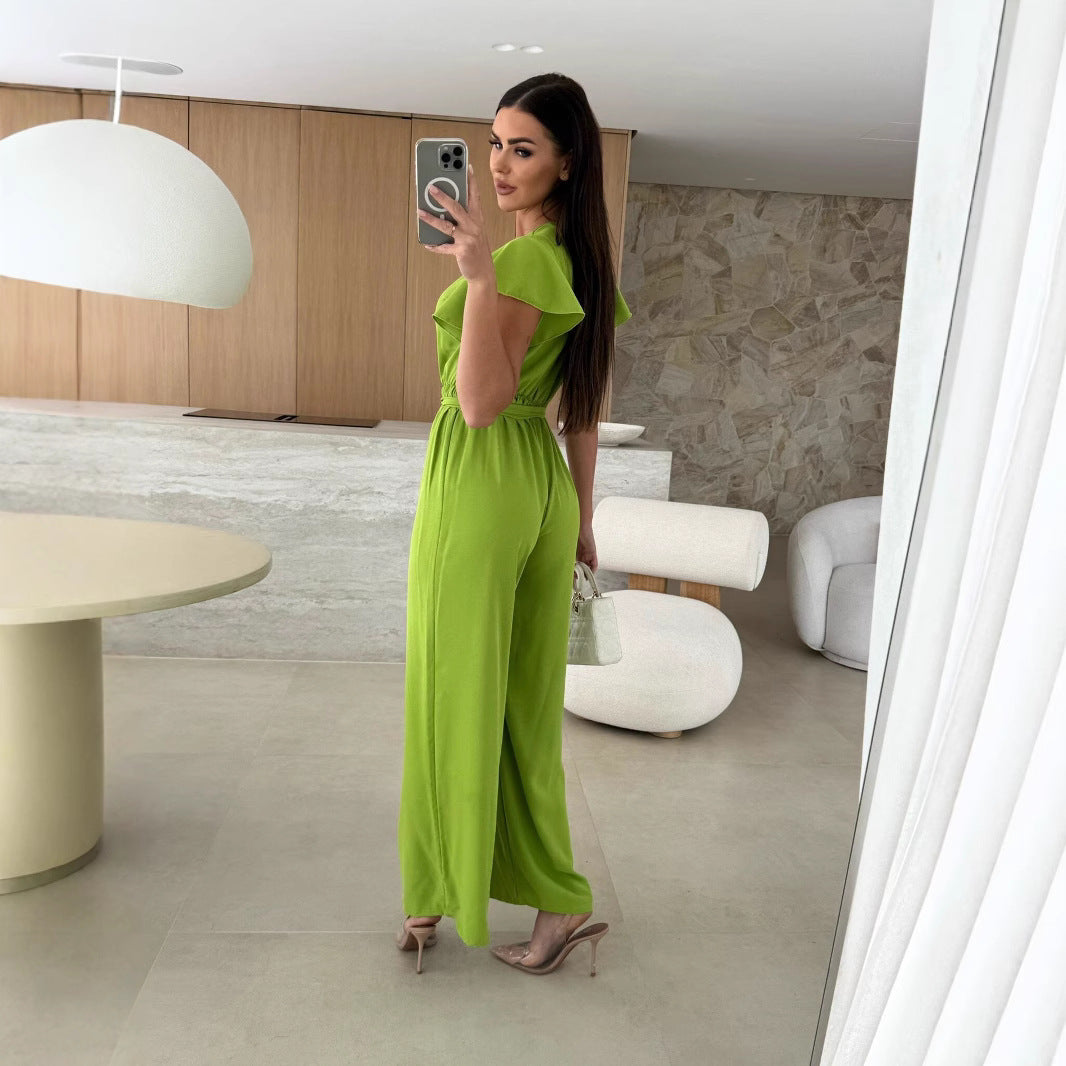 Ladies Elegant Wrap Jumpsuit Lune London