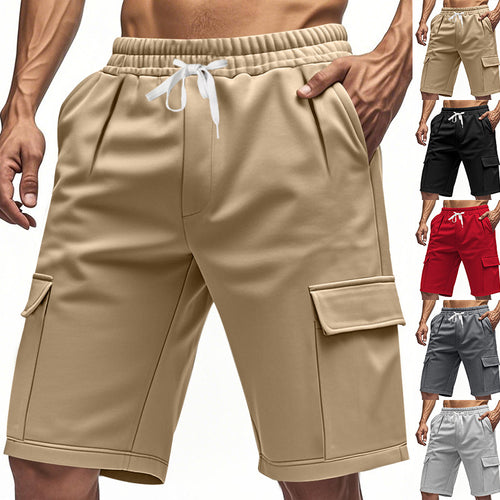 Casual cargo shorts for men with elastic waistband and functional pockets Amarae