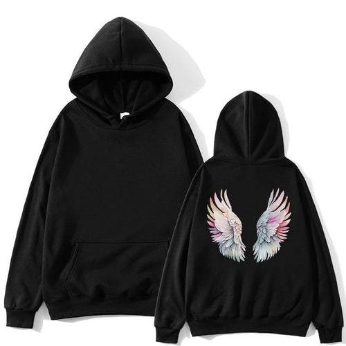 Women's hoodie with stylish angel wing design Chic & Stil
