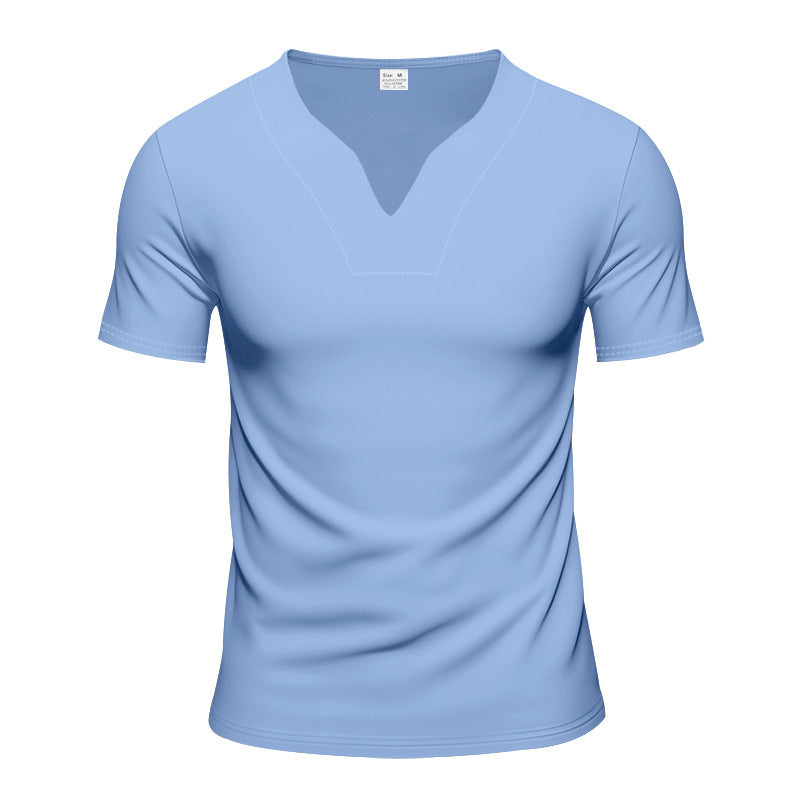 Short sleeve men's t-shirt with V neck and breathable fabric Lune London
