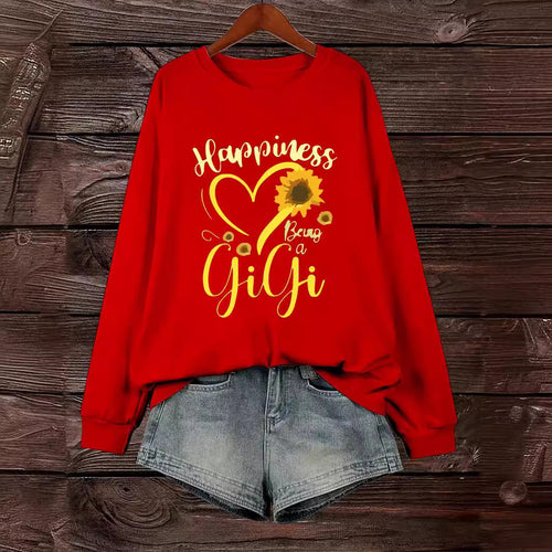 Sweatshirt pour femme avec des manches volumineuses et un motif joyeux Chic & Stil