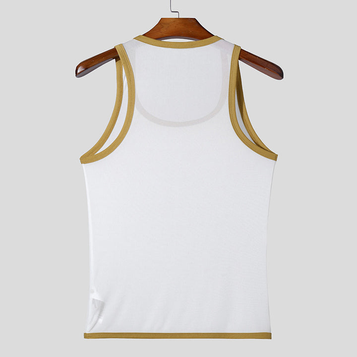 Unisex sports tank top in breathable material and chic racerback design