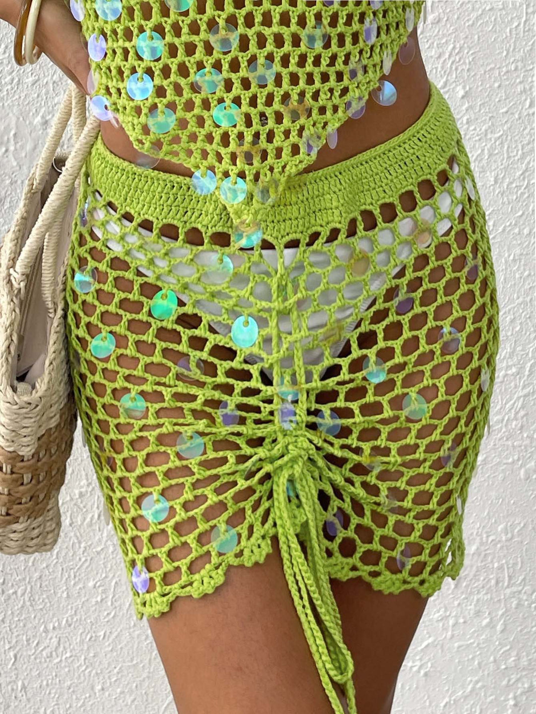 Ladies Knit Beach Cover-Up Skirt Lune London