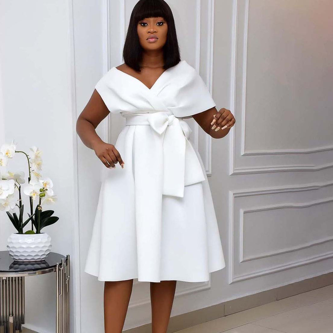 Wrap dress for women with a fluid cut and practical pockets Lune London