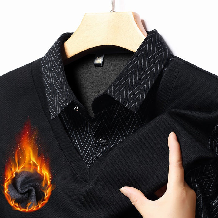 Trendy long sleeve shirt for men with structured collar and moisture-regulating properties Lune London
