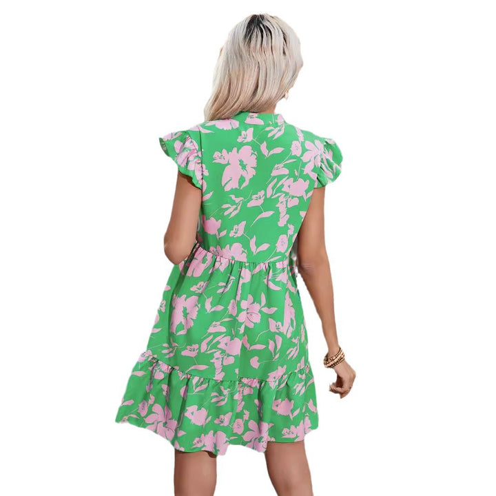 Ladies Dream Collar Floral Mini Dress Lune London