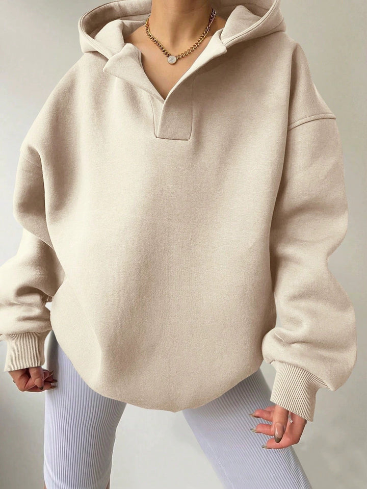 Women's Oversized Hoodie in Soft Fleece Material Amarae