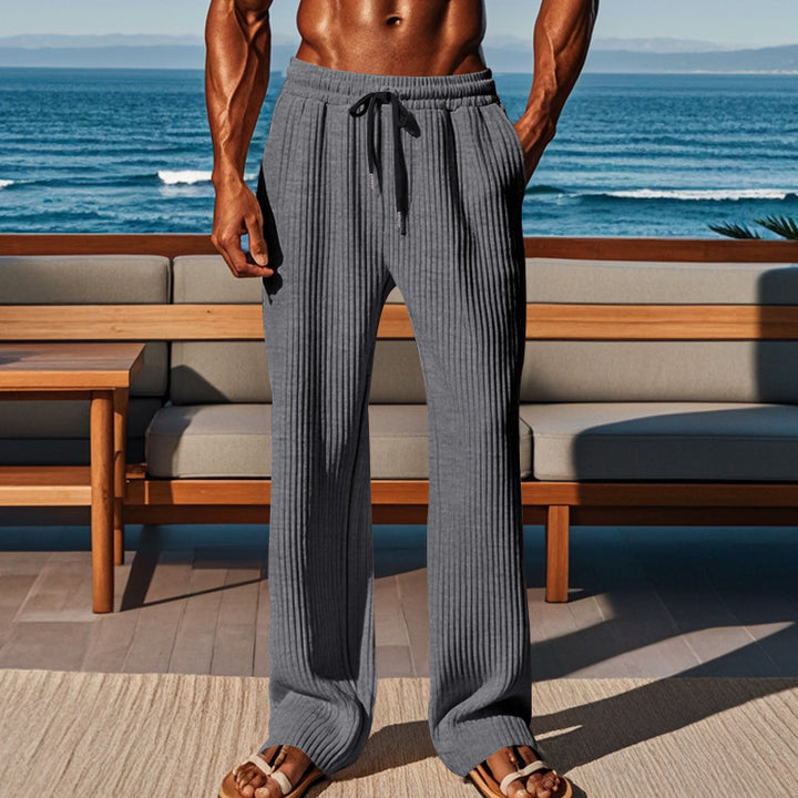 Casual pants for men with elastic waistband and side pockets Lune London