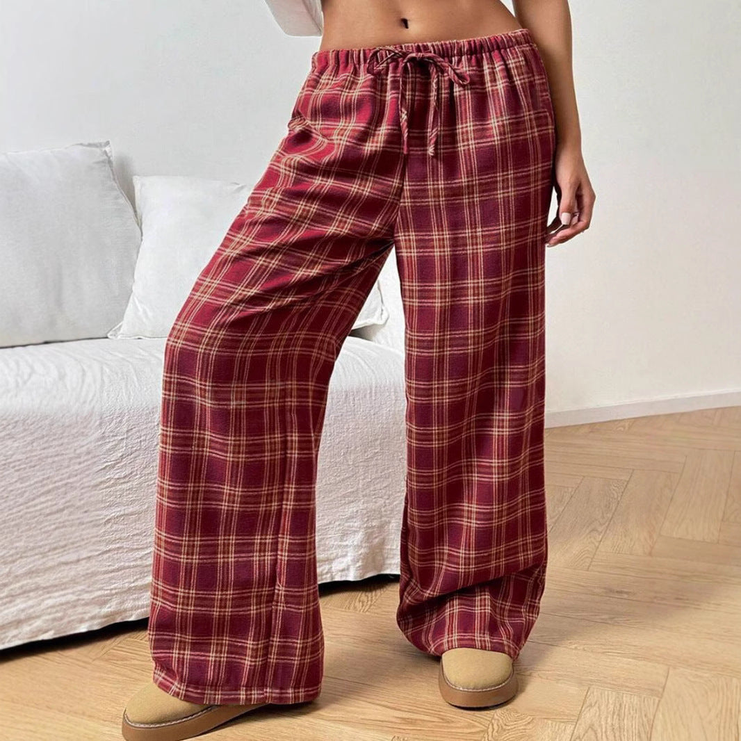 Casual checkered lounge pants women Lune London
