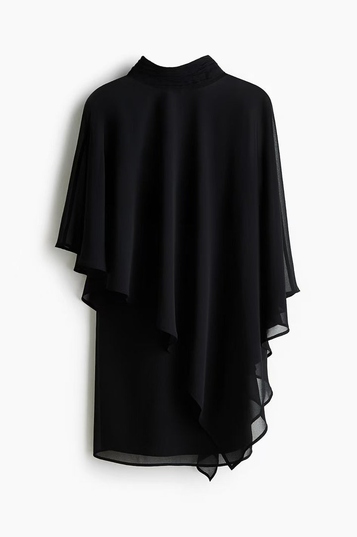 Women's elegant chiffon tunic with asymmetric cut and flowing design Chic & Stil