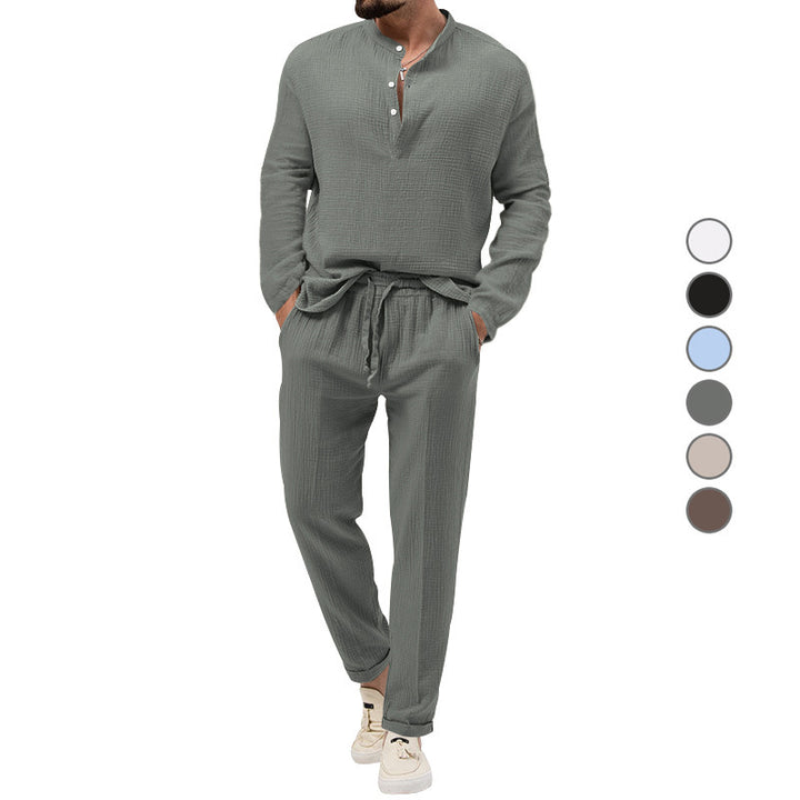 Chic and Stylish Leisure Suit for Men with Patterns