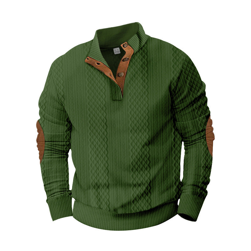 Trendy knitted sweater for men with a modern button design and a textured fabric Lune London
