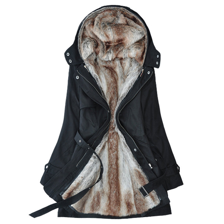 Ladies Warm Lined Outdoor Jacket with Hood Lune London