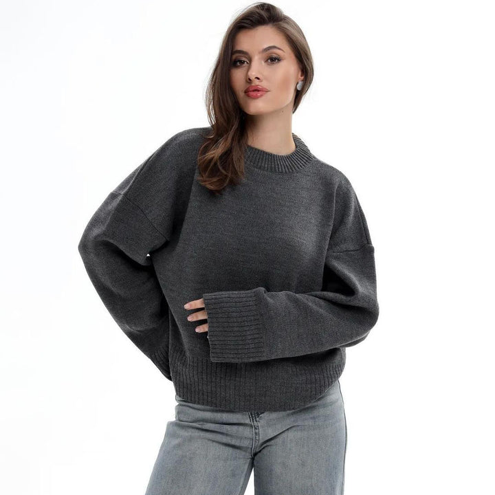 Ladies oversized sweater in casual chic style