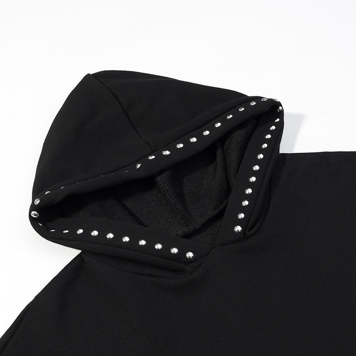 Sweat-shirt à capuche pour femmes avec des clous décoratifs et une coupe décontractée Chic & Stil